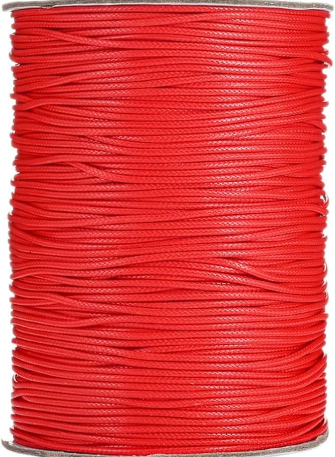 Red Wax Coated Polyester Cord 160 Meters Long 0 5mm Thick Embroidery Floss Thread For Jewelry Making - Image 1